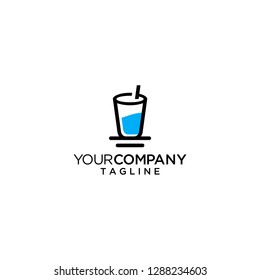 water drink logo cup vector icon