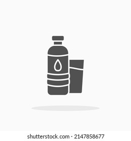water drinking bottle glyph icon. Can be used for digital product, presentation, print design and more.