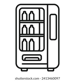 Water drinking machine icon outline vector. Push design. Portable bottle drink