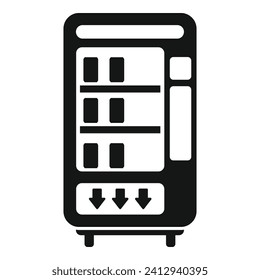 Water drinking machine icon simple vector. Push design. Portable bottle drink