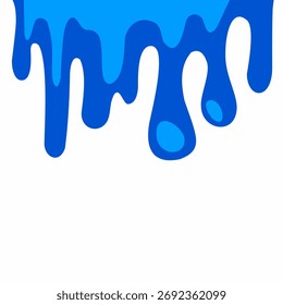 water drip background, water melting corner, liquid flow, blue water vector, water drop illustration, blue liquid wave, aqua blue cartoon