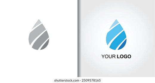 modelo de água do logotipo do gotejamento de água