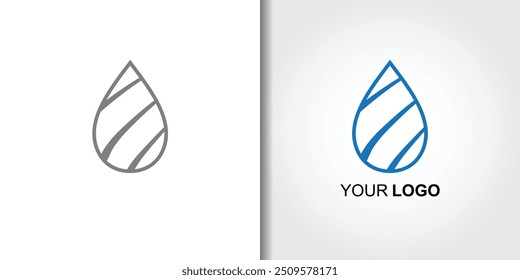 modelo de água do logotipo do gotejamento de água