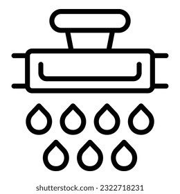 Water drip pipe icon outline vector. Irrigation system. Automatic farm
