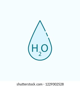 water drop 2 colored line icon. Simple colored element illustration. water drop outline symbol design from Scientifics study set