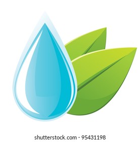 14,228 Leaf water droplet icon Images, Stock Photos & Vectors ...