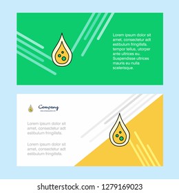 Water drop abstract corporate business banner template, horizontal advertising business banner.