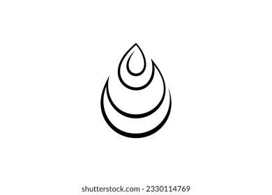 Water drop abstract logo design