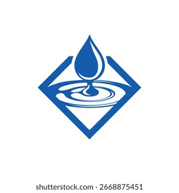 gota d'água logotipo abstrato estilo moderno