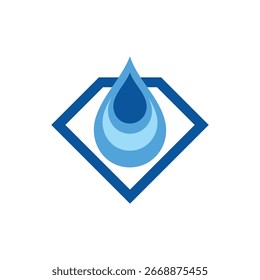 Gota de agua abstracta logo estilo moderno