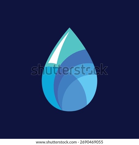 water drop abstract logo modern style