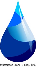 Water Drop abstract. Vector illustration, isolated on a white background.