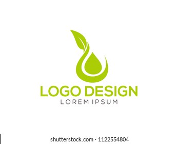 Water drop abstract vector logo design template. Water drop blue. Creative shape Aqua concept icon. Clear bio eco idea. Ecology technology.
