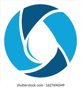 Water drop abstract vector logo design template. Water drop blue. Creative shape Aqua concept icon symbol. Clear bio eco idea. Vector illustration