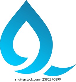 water drop abstract  vector logo