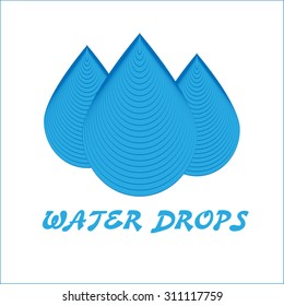 Water drop abstract vector logo design template.