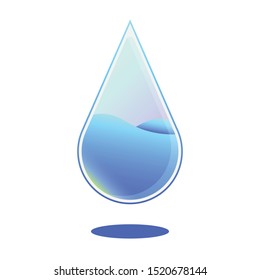 water drop aqua element modern style concept
