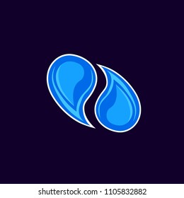 water drop or aqua logo for environment industry