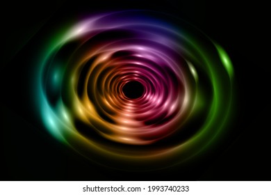 Water Drop background isolated on black background. Sound impact effect. Realistic colourful splash water waves surface. Vector circle ripple, liquid swirl round texture template. EPS10