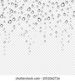 Water drop background. Splash rain. Vector illustration. 