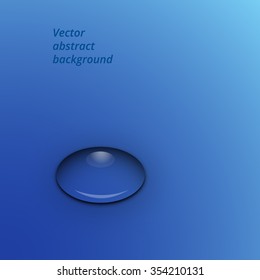 Water drop background with text. vector illustration of water drop