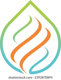 water drop bio ecology vector logo