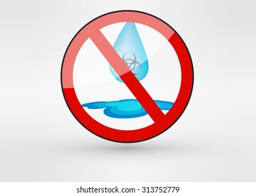 Water drop biohazard pollution theme eps 10