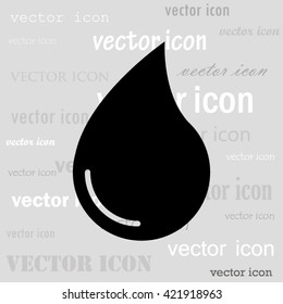 water drop black vector icon