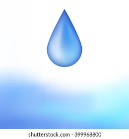 Water drop blue abstract background illustration vector