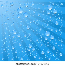 water drop blue background