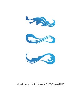 Water drop and blue Logo Template vector illustration design