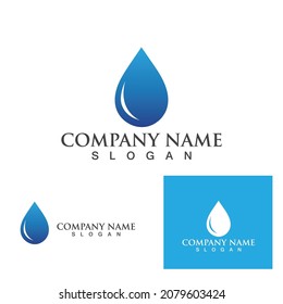 Pasos vectoriales de plantillas de logotipo azul de caída de agua10