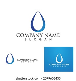 Water drop blue Logo Template vector eps10