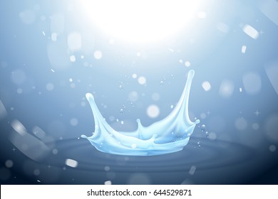 Water drop with bokeh background