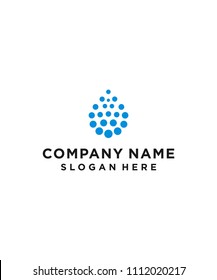 water drop bubble logo design vector illustration template