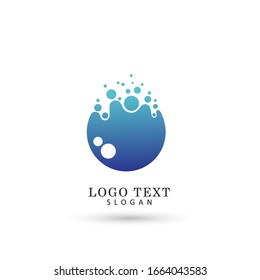 Water Drop & Bubble Logo. Symbol & Icon Vector Template.