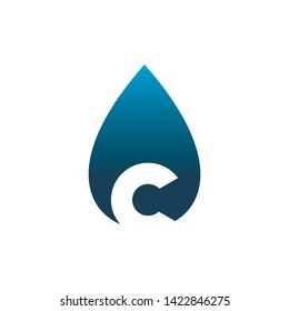 Water Drop C Logo Design Stock Vector (Royalty Free) 1422846275 ...