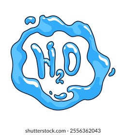 Water drop cartoon character, face emotion. Water character expression vector illustration. Save water. Sweat isolated emoticon icon