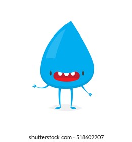 Cute Water Character Singing Water Cartoon Stock Vector (Royalty Free ...