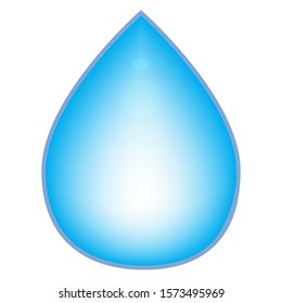 Water drop cartoon style vector illustration