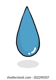 water drop / cartoon vector and illustration, hand drawn style, isolated on white background.