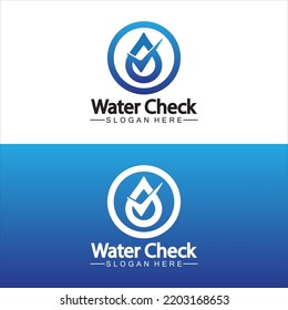 diseño de iconos vectoriales del logotipo de verificación de agua