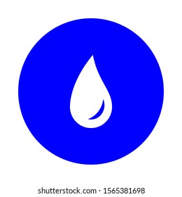 Water drop and circle on white
