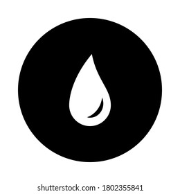 Water drop and circle on white