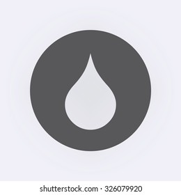 Water drop in circle . Vector illustration