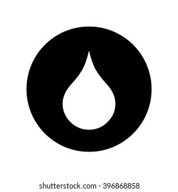 Water drop in circle . Vector illustration