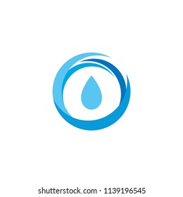 Water Drop Circular Symbol Vector