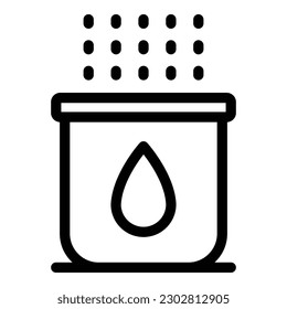 Water drop clean icon outline vector. Air filter. Wind purify