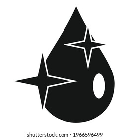 Water drop cleaner icon. Simple illustration of Water drop cleaner vector icon for web design isolated on white background