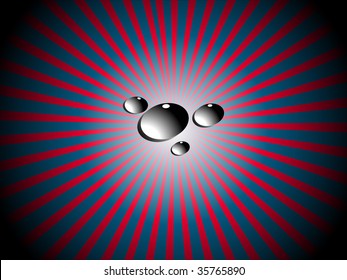 water drop with color background.(vector illustration)